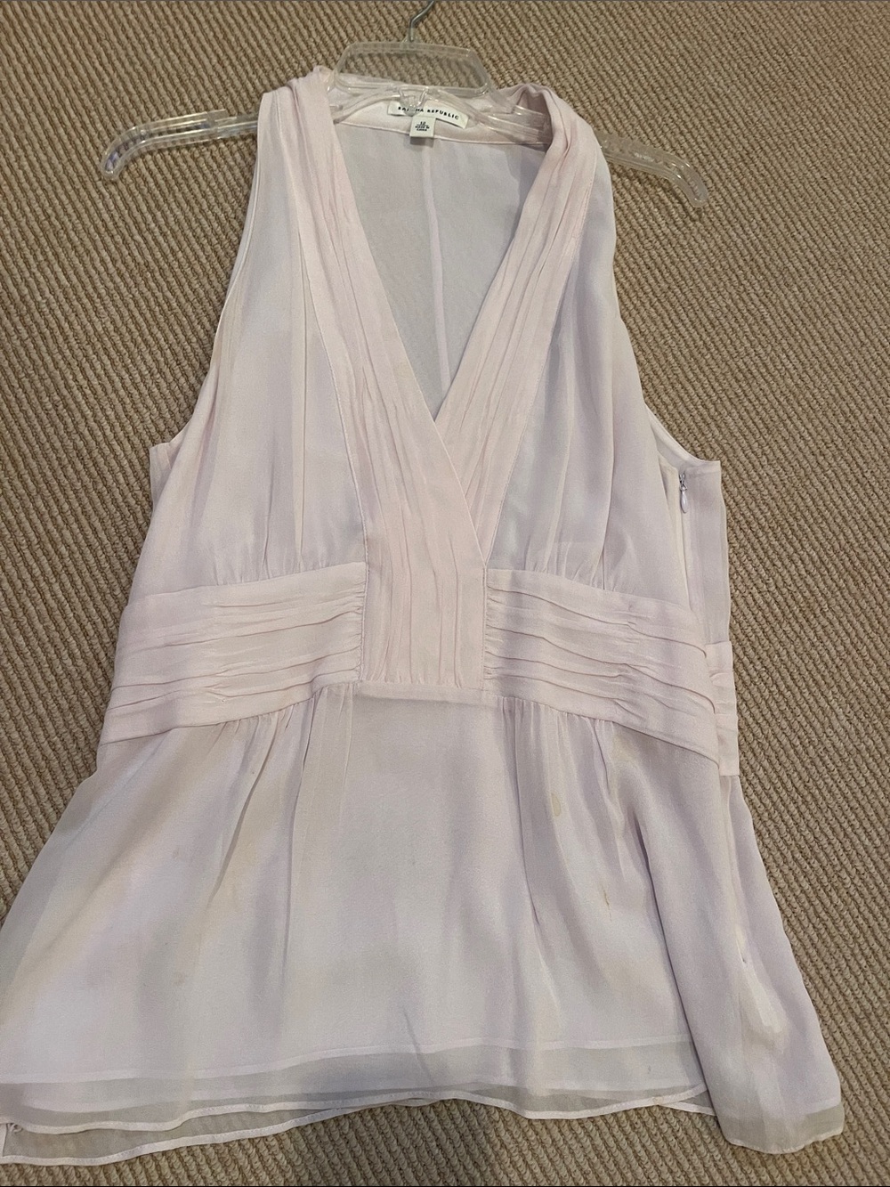 Banana Republic Pale lilac Sleeveless V-Neck Chiffon Camisole - Picture 2 of 10